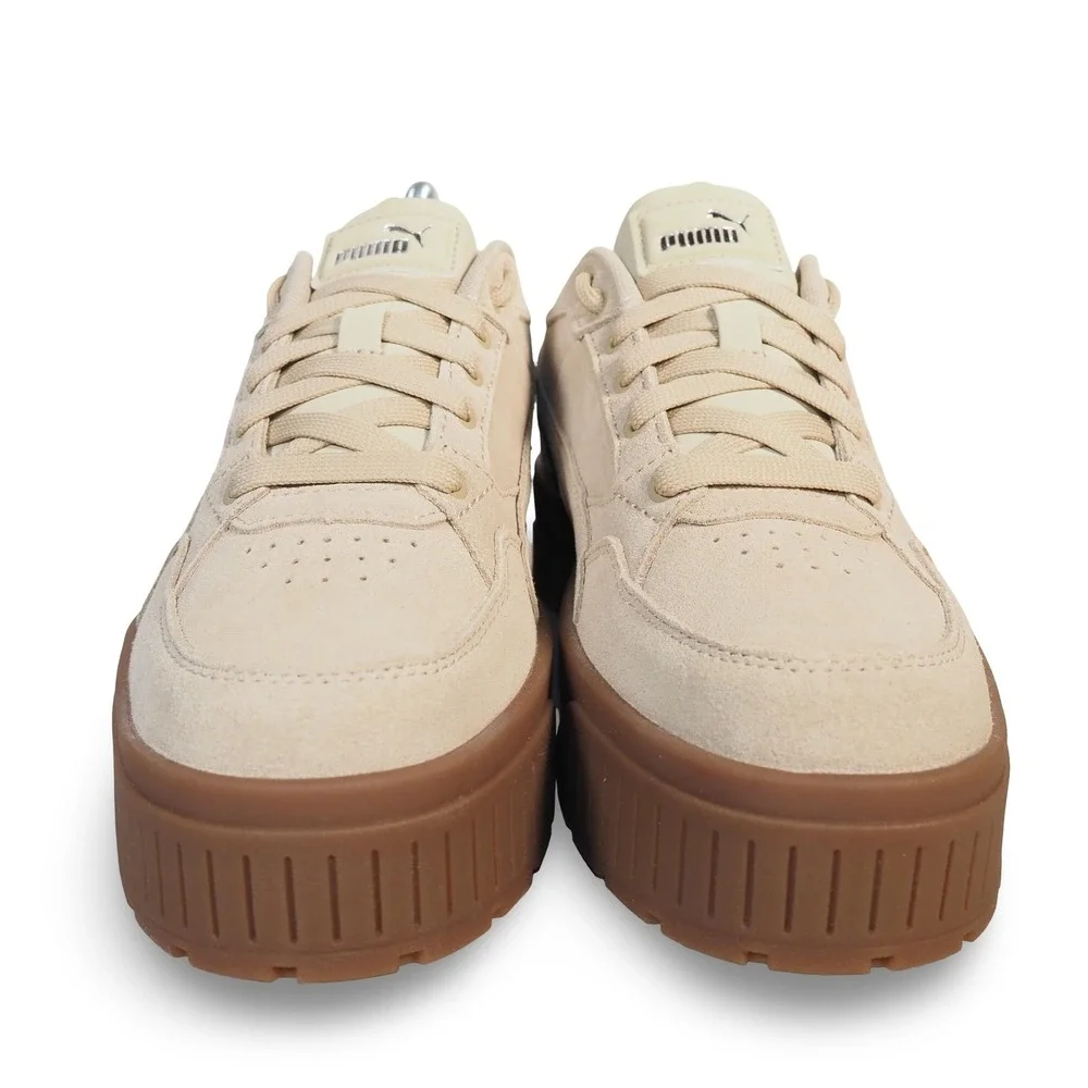 Puma Karmen II Idol Suede Platform Sneakers Womens 9 Beige Brown 397462-01